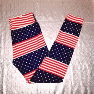 LuLaRoe BNWOT OS leggings - American stars/stripes
